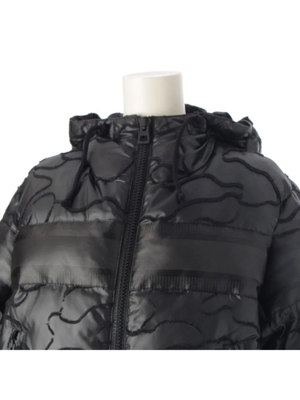 Dior Cropped Insulation Hood Puffer Jacket Black XS